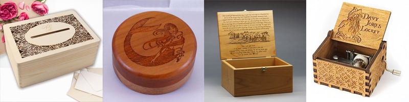 Engraved Wooden Boxes