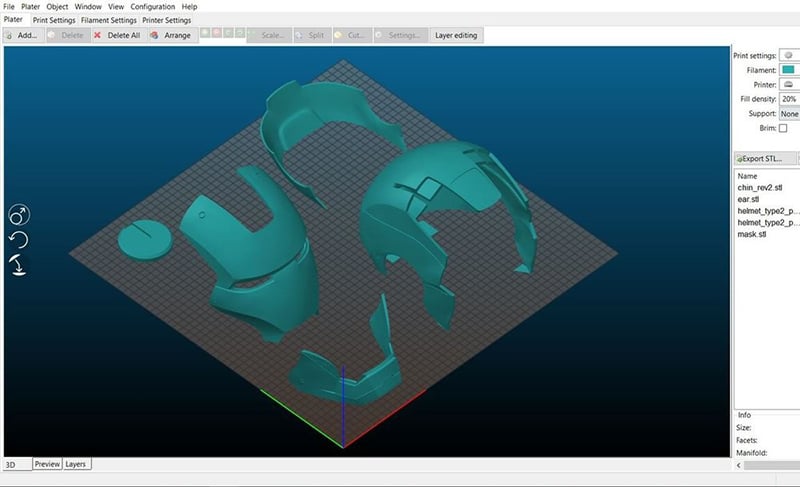 Split Up Models for 3D Printing