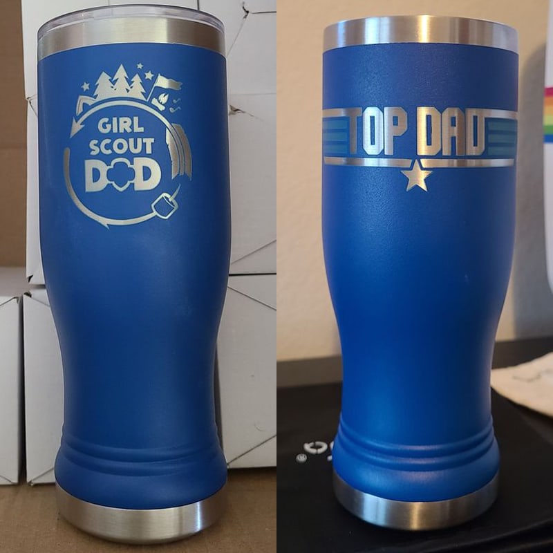 Laser Engraved Tumblers by Bradley Woodard