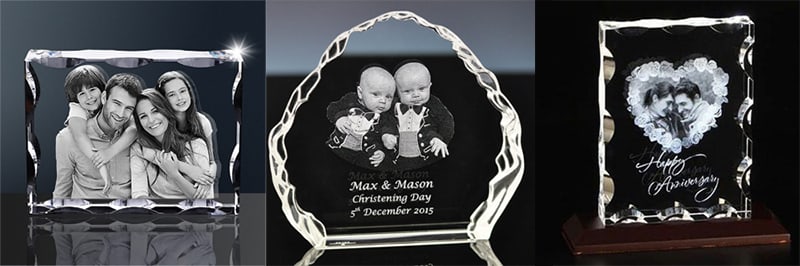 Laser Engraving Crystal Photo